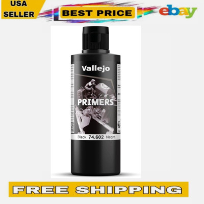 Vallejo Surface Primer Black Acrylic Primer 200 ml Matte Finish Airbrushing