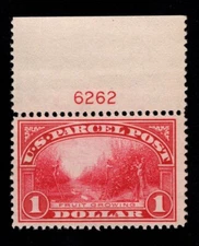 MOMEN: US STAMPS # Q12 PLATE SINGLE PARCEL POST MINT OG NH VF LOT #85670*