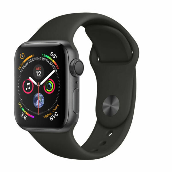 Apple Watch Series 4 40 mm Space Gray Aluminum Case with Black 