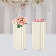 2Pcs 60cm Tall Flower Stand Cardboard Floor Vase Column Rectangular Display Rack