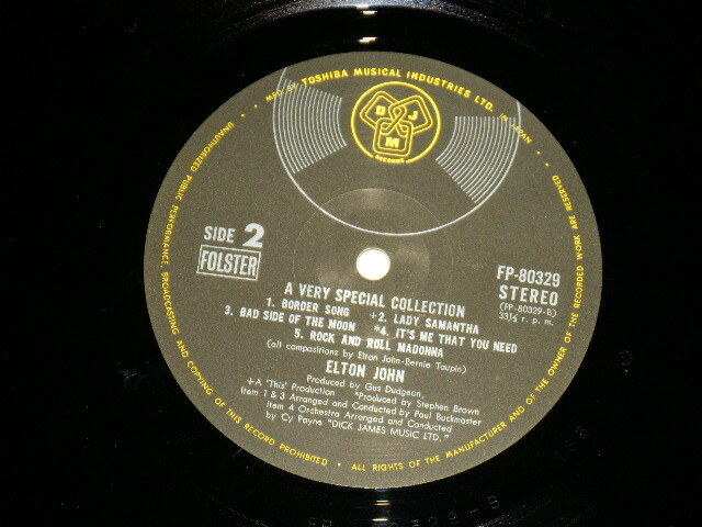 ELTON JOHN Japan 1971 FRP-80329 NM LP +Booklet A SPECIAL