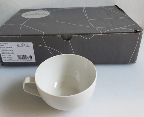 Rosenthal Weiss TAC 02 White Porcelain Combi Cups #5 NWT BOX Germany Bauhaus