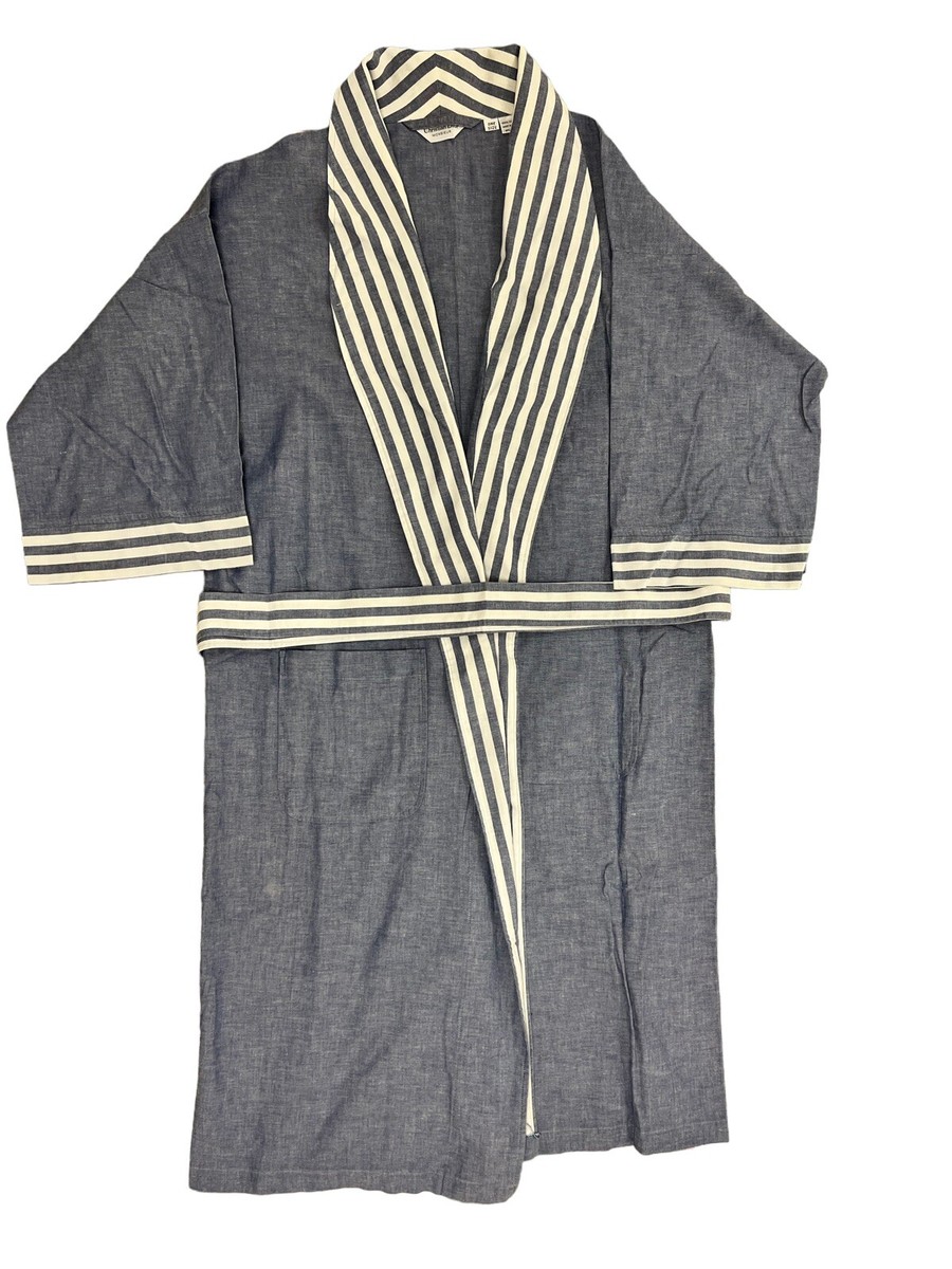 Christian Dior Monsieur Vintage Robe One Size Blue White 100 Christian Dior Monsieur Vintage Robe One Size Blue White 100