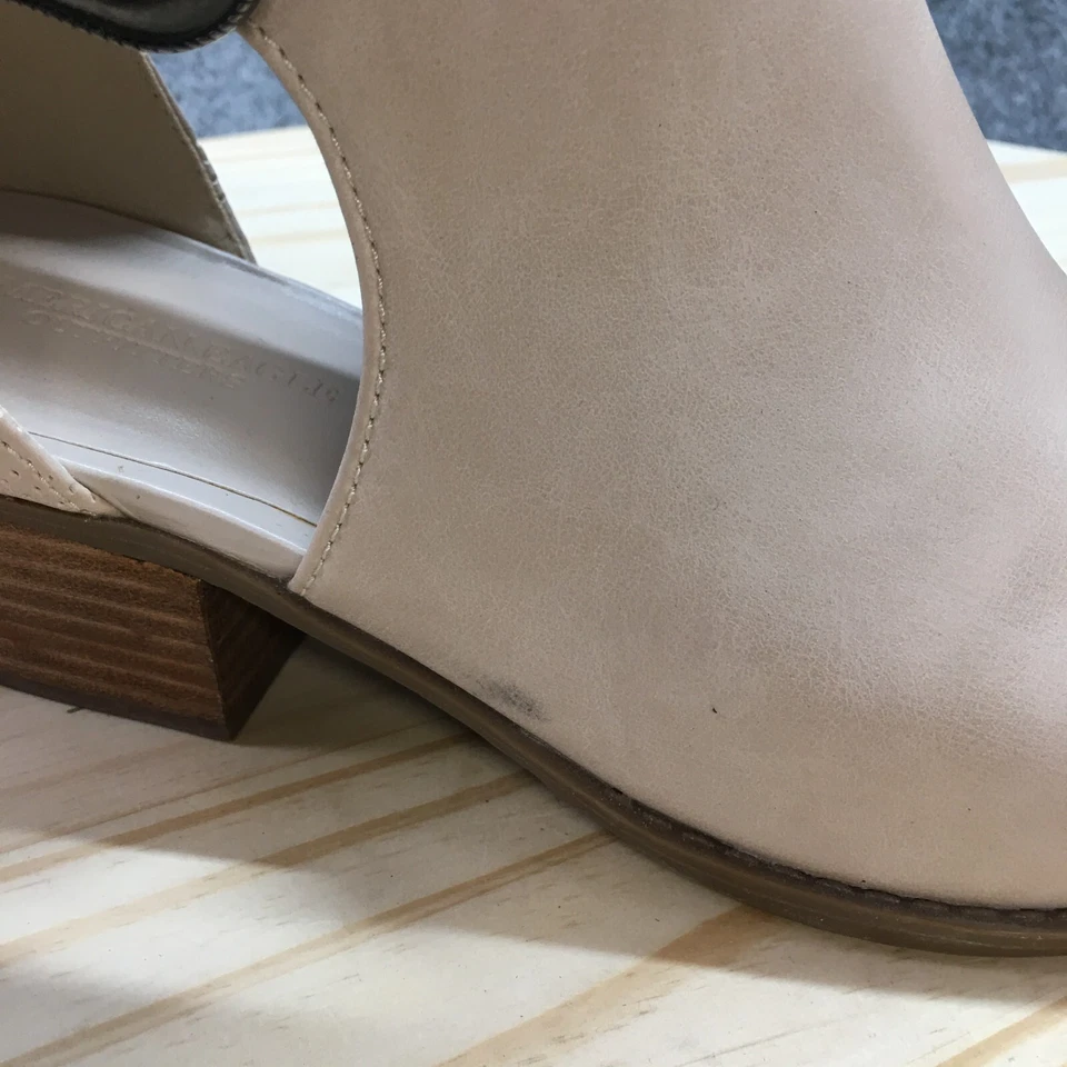 American Eagle Outfitters Boots Womens 9 Ankle Booties Heels 3942 Beige Buckle Foto 4 de 4