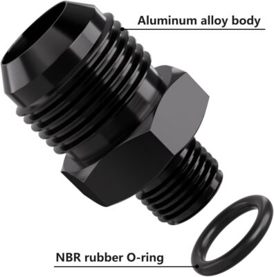 1 pcs 10AN to 6AN ORB O-ring Fuel Pump Rail Adapter Fitting Aluminum Fongoff US.