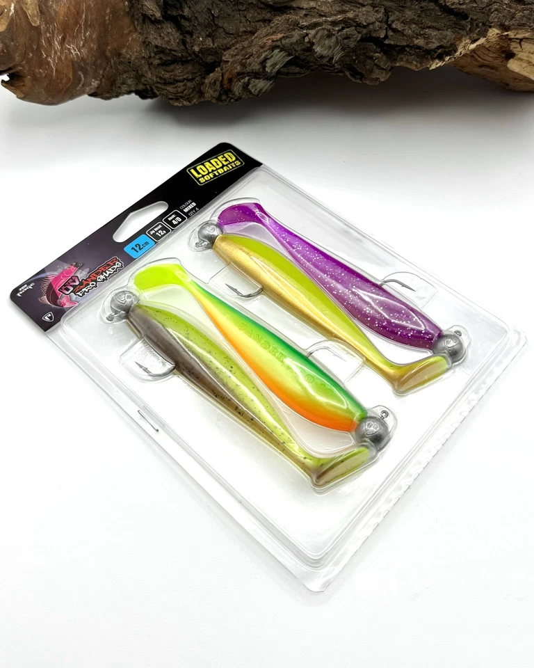 Fox Rage Ultra UV Zander Pro Shads Mixed Colour 12cm 12g Köderset Gummiköder DA - Bild 2 von 4