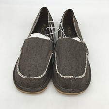 The Childrens Place Boys Youth Canvas Slip On Brown Loafers Boat Shoes Size 6