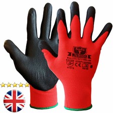 Nitrile Coated Work Gloves Palm Nylon Builders Safety Construction Nitrotouch