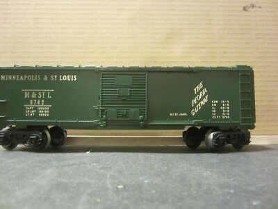 Lionel 9742 M&STL Minneapolis & St. Louis Box Car Green The Peoria Gateway ''B''