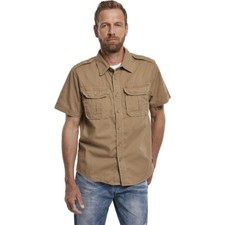 Brandit Vintage Shirt Short Sleeve Leisure Shirt 100% Cotton