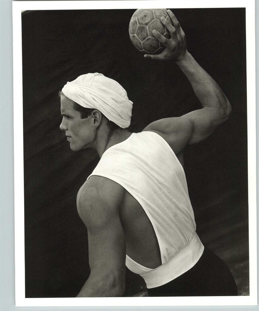 1983 1988 Original Bruce Weber Male Model Ball Throwing Photo
