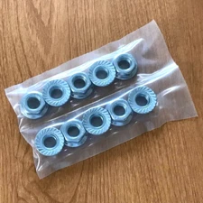 (10 Pcs) 1/2"-13 Serrated Hex Flange Nuts Flange Lock Nuts or Spin/Wiz Nuts Zinc