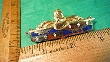 Bm59 Desoto Dash Radio Grill Emblem Vintage Enamel 1941 Desoto Custom Series S8c