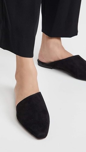 VINCE Gena Mule Slip On Black Suede $165 Size 6.5