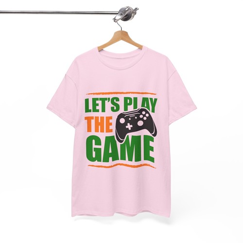 Gaming Video Games Unisex Heavy Cotton Tee T-Shirt 'Let's Play' - Picture 108 of 121