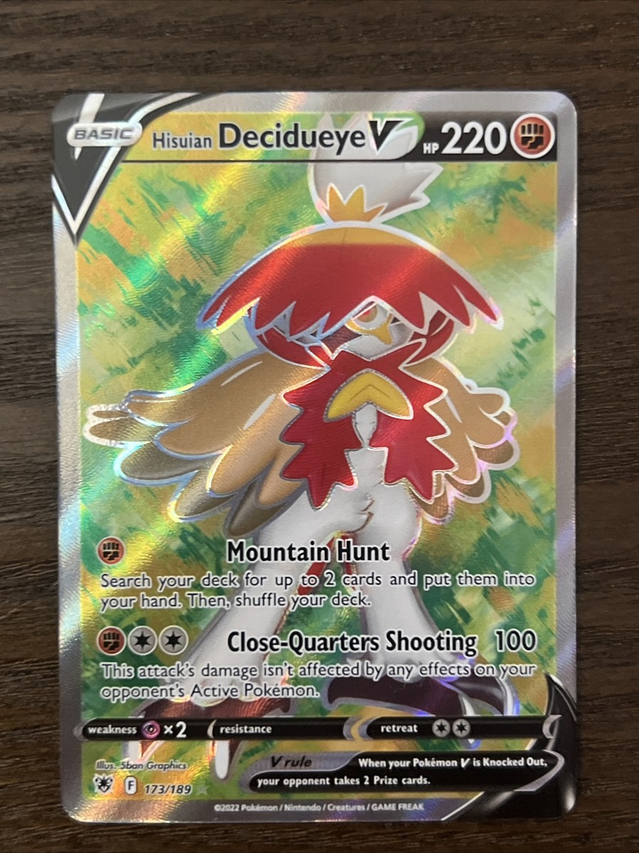 hisuian decidueye pokemon card SWSH238 - Hisuian Decidueye V Pokemon Card
