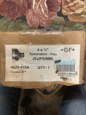 Georg Fischer Contain-It 4'' x 1/2  Rubber Flexible Termination Fitting 4628-415A