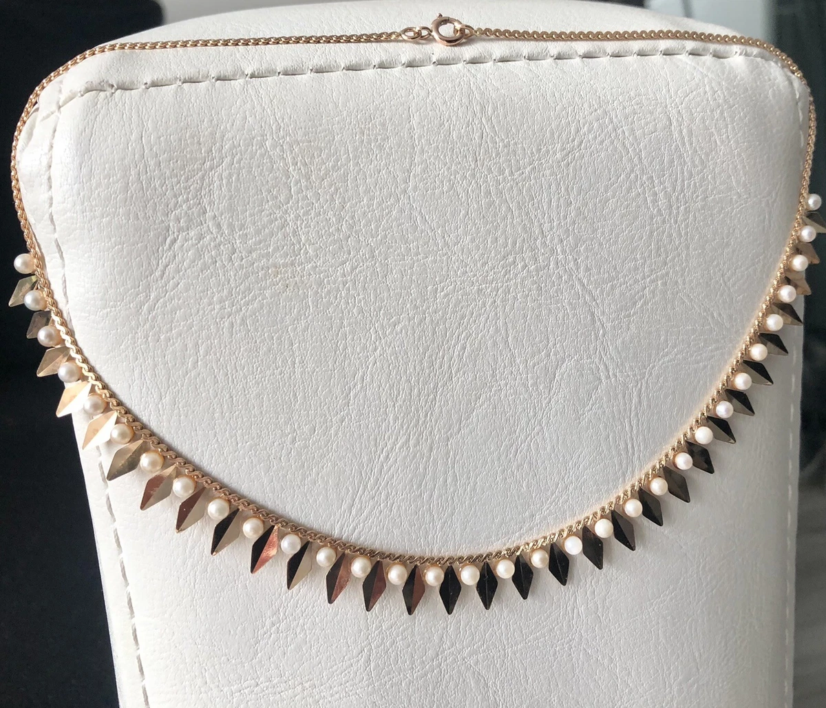 Collier Ancien En Perles - Bijou Vintage - Occasion