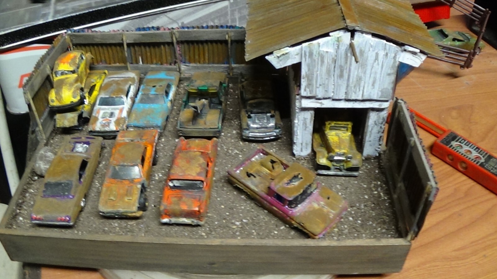 Model Car Junkyard 1/64 Diecast Rusted Relics Series Car junkyard