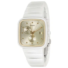Rado R5.5 White Ceramic Chronograph Analog Display Ladies Casual Watch R28392252