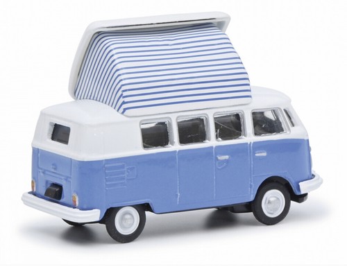 Schuco 452671100 VW T1c Campingbus blau/weiss Maßstab 1:87 Modellauto - Picture 2 of 2