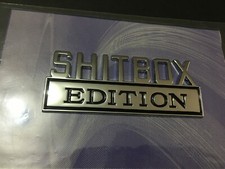 6pcs Chrome Black SHITBOX EDITION Parts Emblem Badges Fits Truck