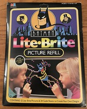 Vintage Batman Lite Brite REFILLS Milton Bradley DC Comics Complete Unused 1992