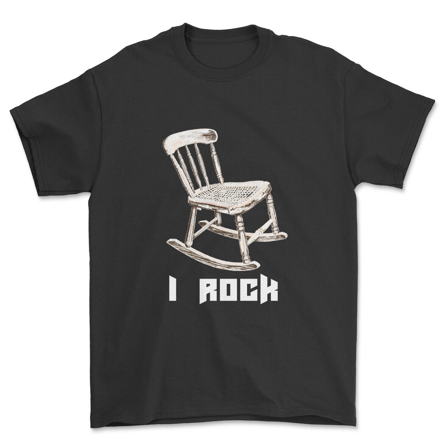 positur Uskyldig fossil I ROCK, T-shirt. Funny, Rocking chair with typographic, Mac from Always  Sunny | eBay
