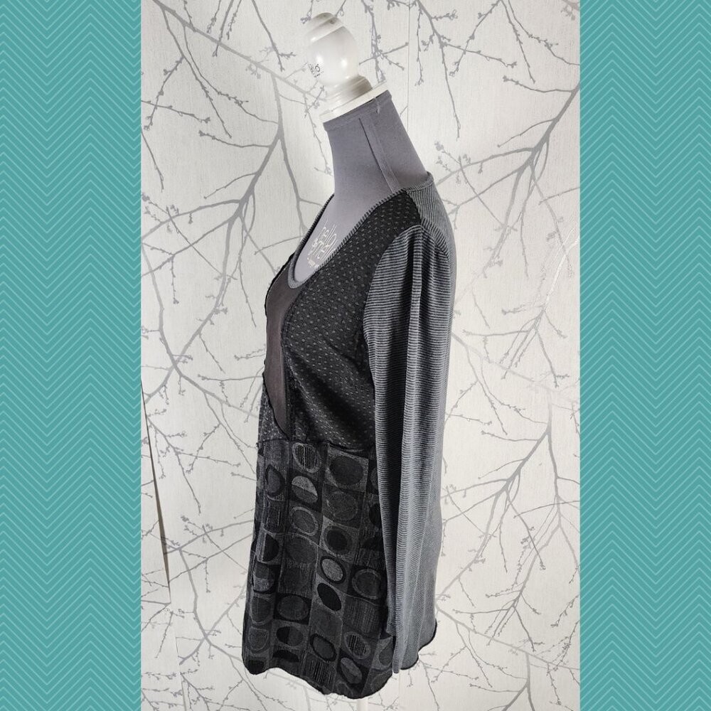 Dolcezza Eclectic Polkadot Patchwork Long Sleeve … - image 2