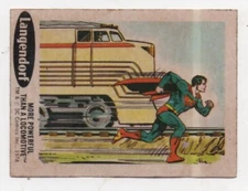 1978 DC Comics Langendorf Bread Superman Sticker  More powerful then Locomotive