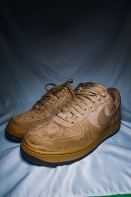 Nike AF1 Shoes Khaki Dark Cinder Suede Brown Olive 315122  display picture 2