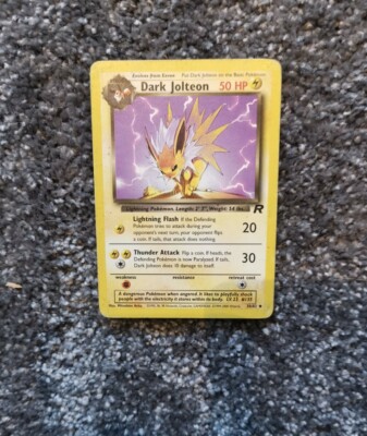 dark jolteon pokemon card value Dark Jolteon 38/82 Team Rocket Pokemon Card WOTC