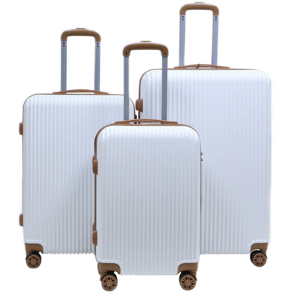 Roll Road India Set Di Valigie Blu 55/70 Cm Rigida ABS Chiusura A Combinazione Laterale 112 L 656 Kg 4 Ruote Doppie Attrezzature A Mano