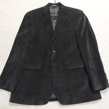 Lauren Ralph Lauren Sport Coat 40R Black Corduroy Notch Lapels