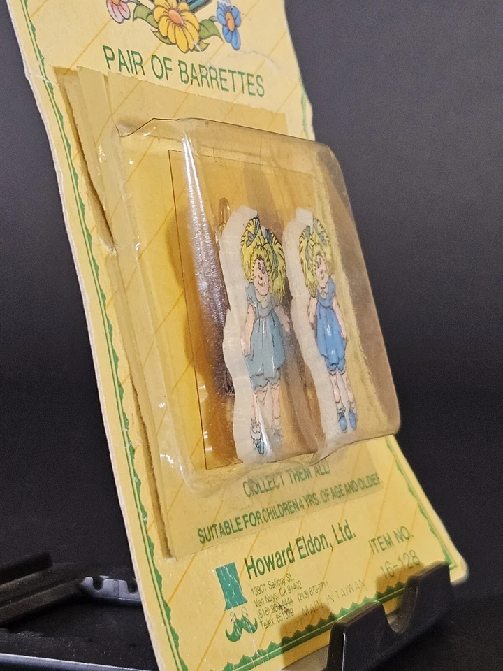 Par de pasadores Cabbage Patch niños vestido azul rubio accesorios para el cabello joyería  Foto 3 de 3