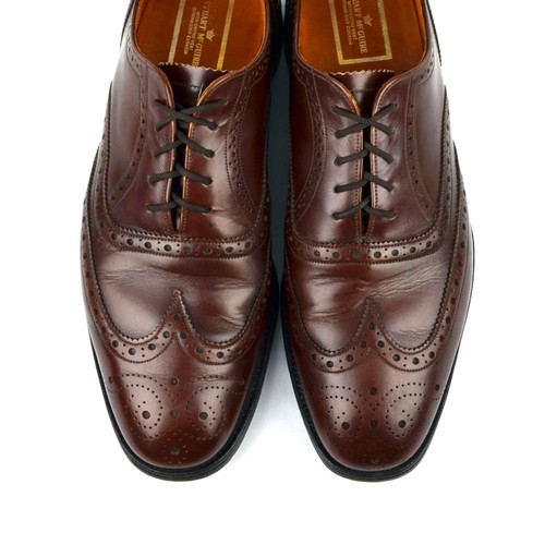 Vtg Stuart McGuire Oxford Shoe Uk10 C/Us11 Brown Leather Wingtip Brogue -England - Picture 7 of 12
