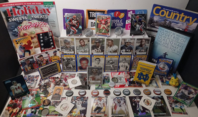   Mixed Junk Drawer Lot of Collectibles, Football Cards, Misc, #FB1  