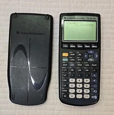 Texas Instruments Ti-83 Plus Graphing Calculator, With Cover, Tested