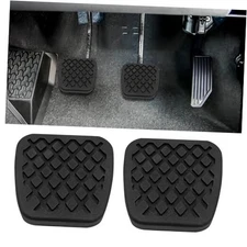 2PCS Rubber Brake Clutch Pedal Pad Cover, Car Pedal Covers, Non-Slip Break 