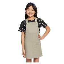 Gap Kids Skirtall 2-Piece Chest Pocket Adjustable Straps Dress & Tee Set, Large