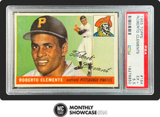 ROBERTO CLEMENTE PSA 5.5 1955 TOPPS BASEBALL #164 ROOKIE CARD RC PIRATES HOF