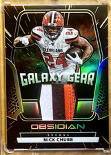 NICK CHUBB 2020 Panini Obsidian GALAXY GEAR 3 Color Patch SSP 09/25 #GG11 BROWNS