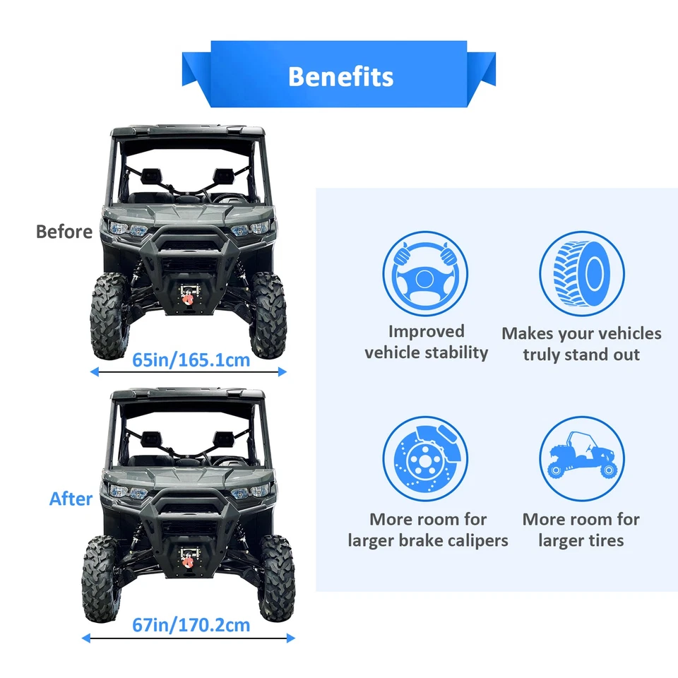 Adaptador de rueda 4x1" 4x137 a 4x156 12x1,5 para Honda Pioneer 1000/1000-5 2016-2024 Foto 3 de 4