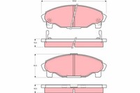 Bremsbelagsatz Scheibenbremse Trw GDB3071 FüR Daihatsu G3 G202 G203 Charade Move