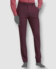 Bar III Men's Red Textured Skinny-Fit Wool Stretch Suit Pants Size 30W 32L