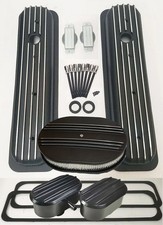 Sbc Chevy 350 383 Center Bolt Tall Valve Covers Tbi 12 Air Cleaner Breather