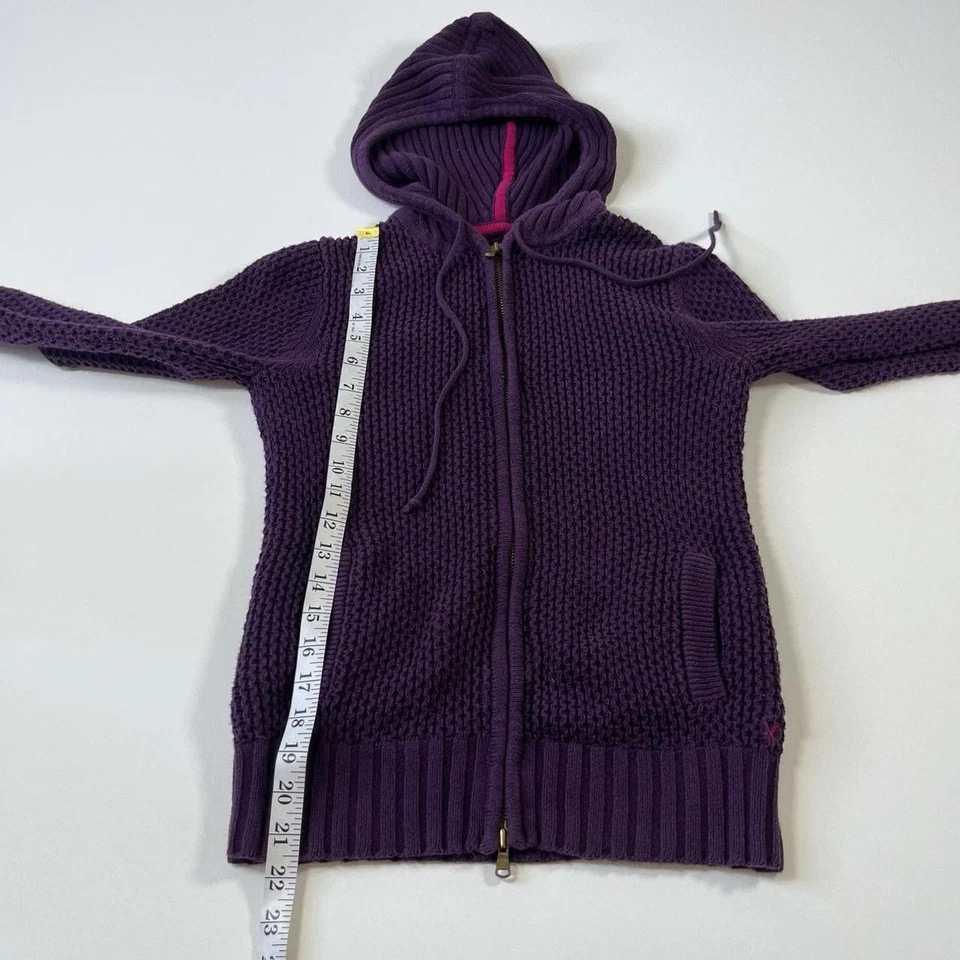 Y2K 2000s Tejido Cremallera Chaqueta Sudadera con Capucha Grunge Suéter American Eagle Talla Pequeña Foto 4 de 4