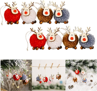 Weihnachtsbaum AnhäNger,8 StüCk WeihnachtsanhäNger Elch Deko Christbaumschmuck F
