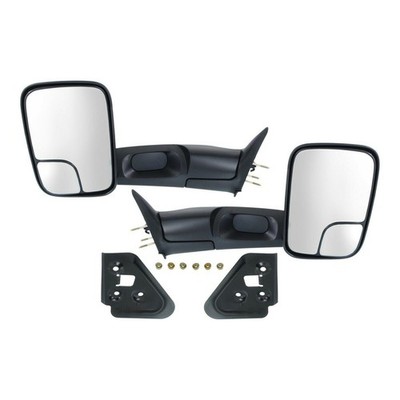 2pcs LR Manual Textured Towing Side Mirrors for Ram 1500 94-01 2500/3500 94-02