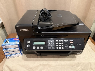 #ad 💙Epson WorkForce WF 2530 All In One Inkjet Printer NEW INK TESTED $100.00